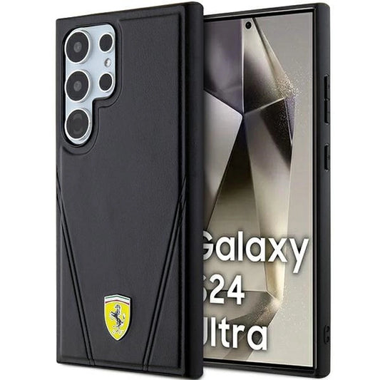 Ferrari Hot Stamp V Lines MagSafe case for Samsung Galaxy S24 Ultra - black_0
