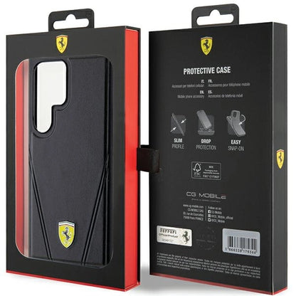 Ferrari Hot Stamp V Lines MagSafe case for Samsung Galaxy S24 Ultra - black_7