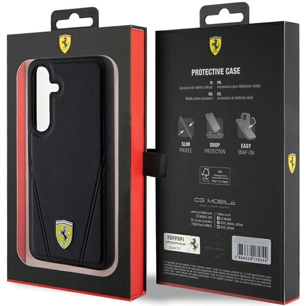 Ferrari Hot Stamp V Lines MagSafe case for Samsung Galaxy S24+ - black_7
