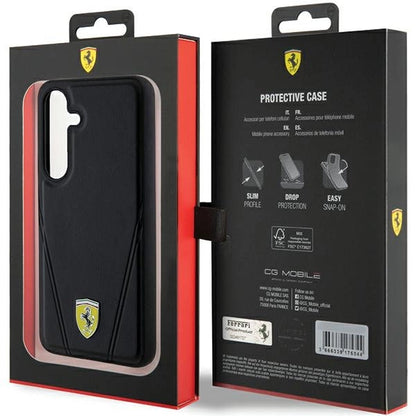 Ferrari Hot Stamp V Lines MagSafe case for Samsung Galaxy S24 - black_7