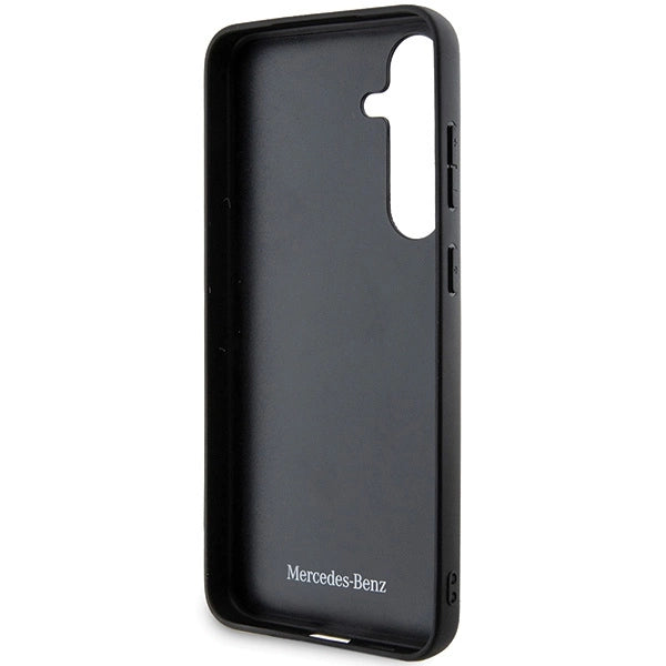 Mercedes Leather Curved Stitches case for Samsung Galaxy S24 - black_6