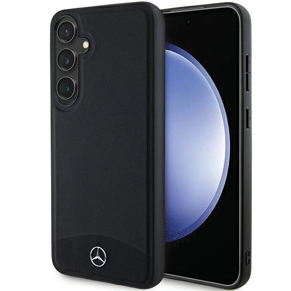 Mercedes Leather Textured &amp; Plain MagSafe case for Samsung Galaxy S24+ - black_0
