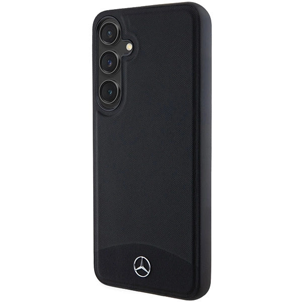 Mercedes Leather Textured &amp; Plain MagSafe case for Samsung Galaxy S24+ - black_1