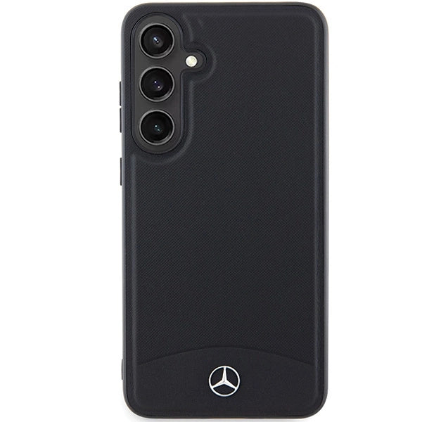 Mercedes Leather Textured &amp; Plain MagSafe case for Samsung Galaxy S24+ - black_2