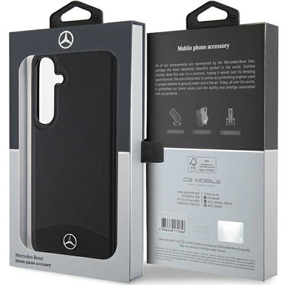 Mercedes Leather Textured &amp; Plain MagSafe case for Samsung Galaxy S24+ - black_7