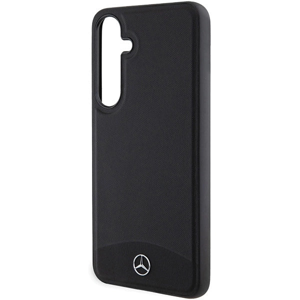 Mercedes Leather Textured &amp; Plain MagSafe case for Samsung Galaxy S24 - black_5