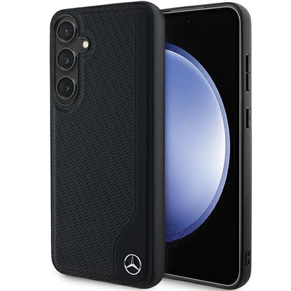 Mercedes Leather Debossed Line MagSafe case for Samsung Galaxy S24 - black_0