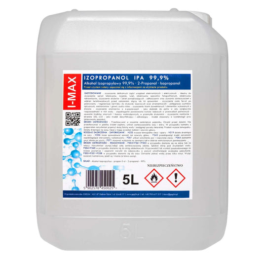 Isopropyl alcohol Isopropanol IPA I-MAX 99.9% 5L_0