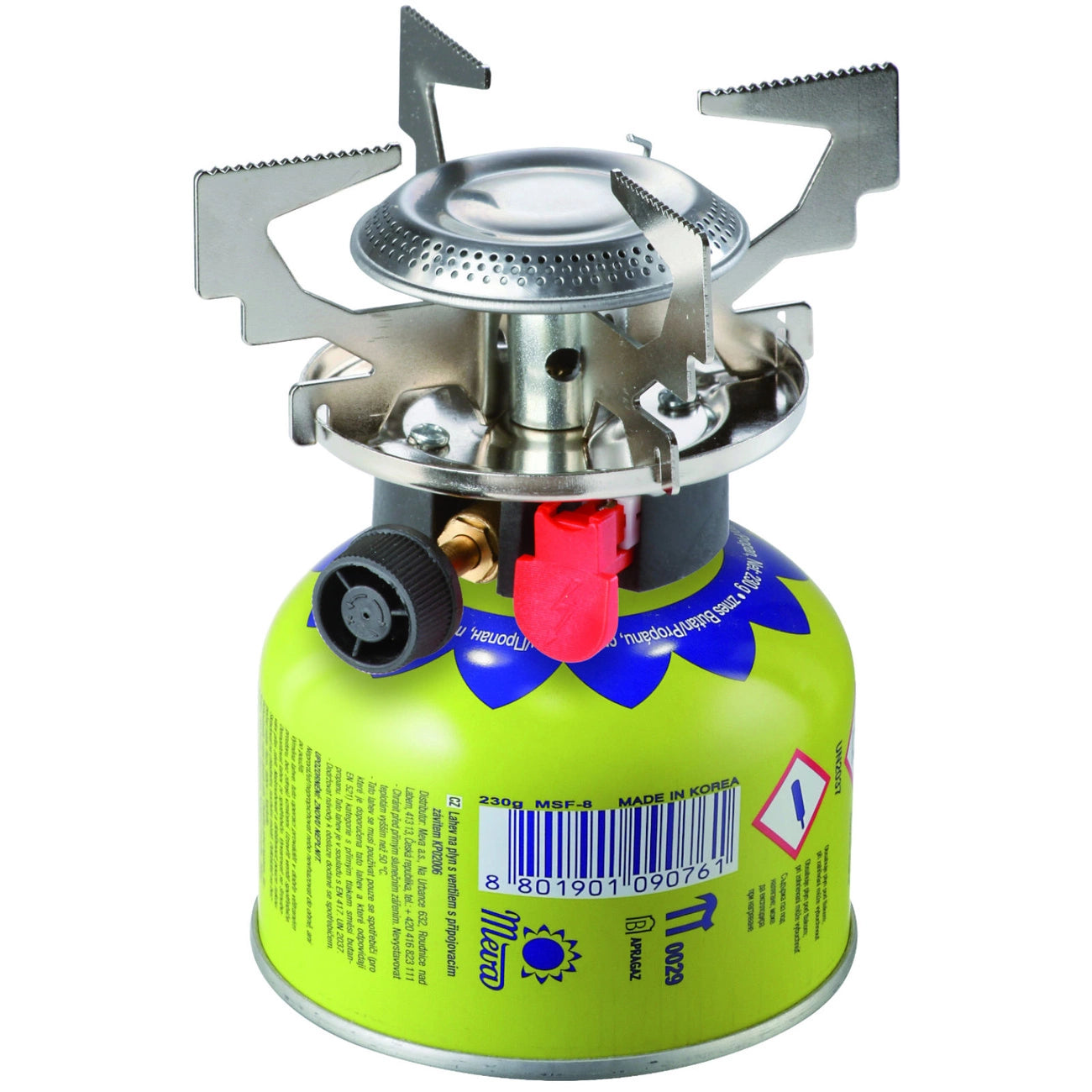 Gas camping stove with gas cartridges (thread or valve) ATOS piezo igniter 1.8kW_3