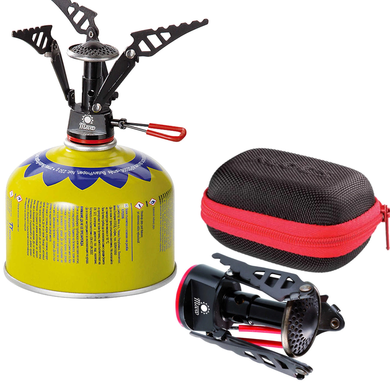 The lightest tourist stove for gas cartridges (valve or thread) SPARK 80gram 2.6kW_0