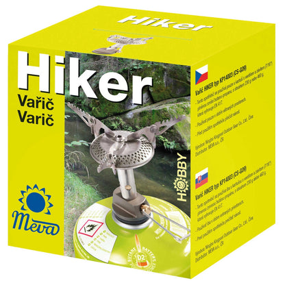 The lightest tourist stove for gas cartridges (valve or thread) HIKER 70gram 2.4kW_3