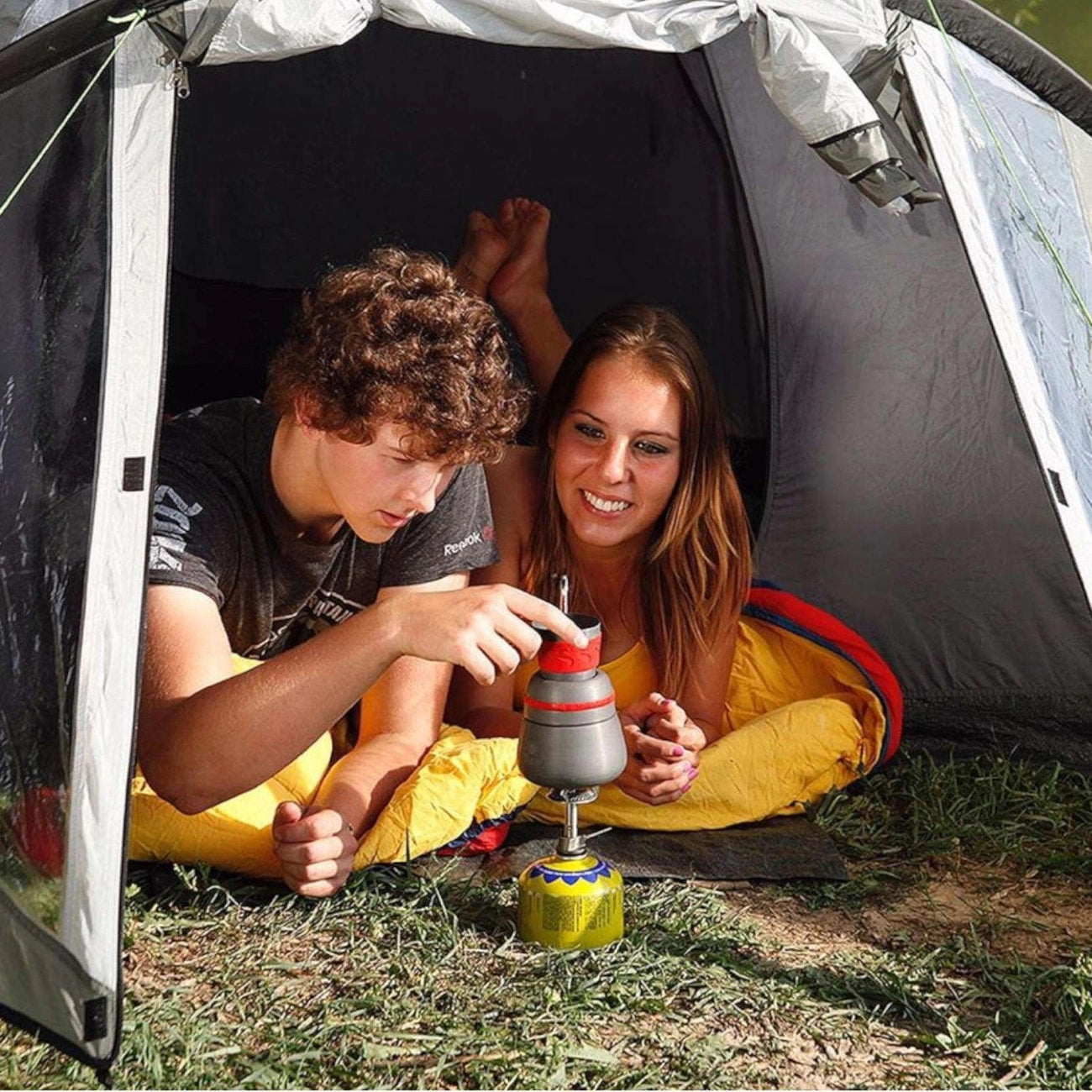 The lightest tourist stove for gas cartridges (valve or thread) HIKER 70gram 2.4kW_5