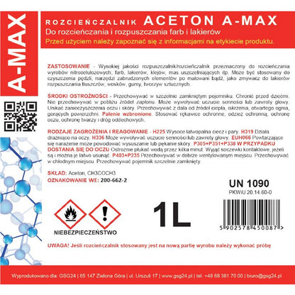 Acetone solvent remover A-MAX 1L_1
