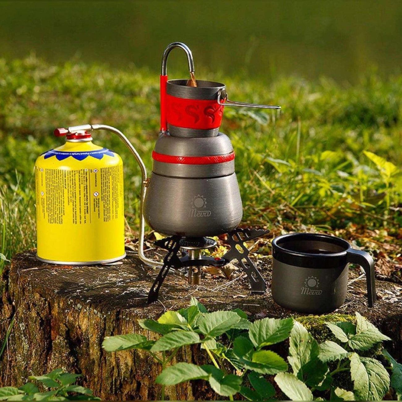 Tourist stove with gas heater and piezo igniter SPIDER PRO 3kW_3