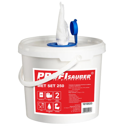 Cloths in a bucket with a soaking dispenser ProfiSauber WET SET 250_0