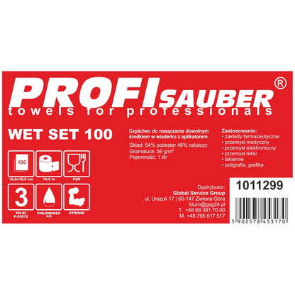 Cloths in a soaking bucket with a ProfiSauber WET SET 100 dispenser_1