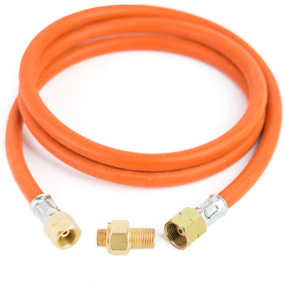 Reduction connection to a tourist gas cylinder G 3/8" L - 7/16" hose 1.5 m_0