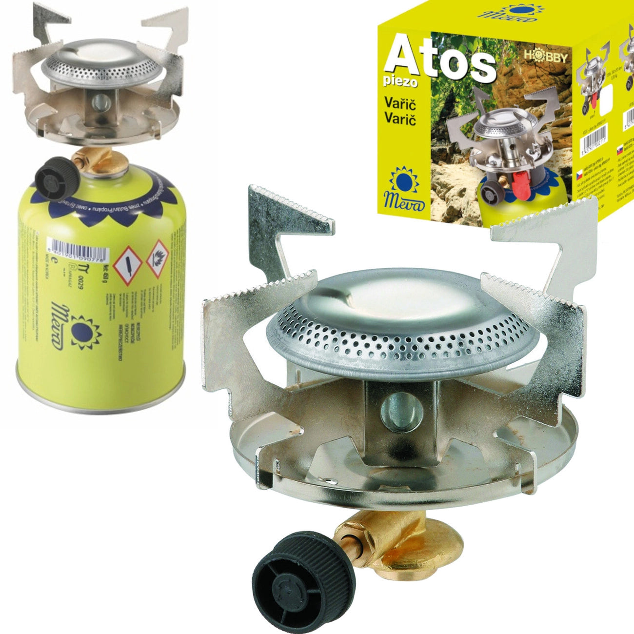 Gas tourist stove for gas cartridges with 7/16" thread ATOS 1.8kW_0