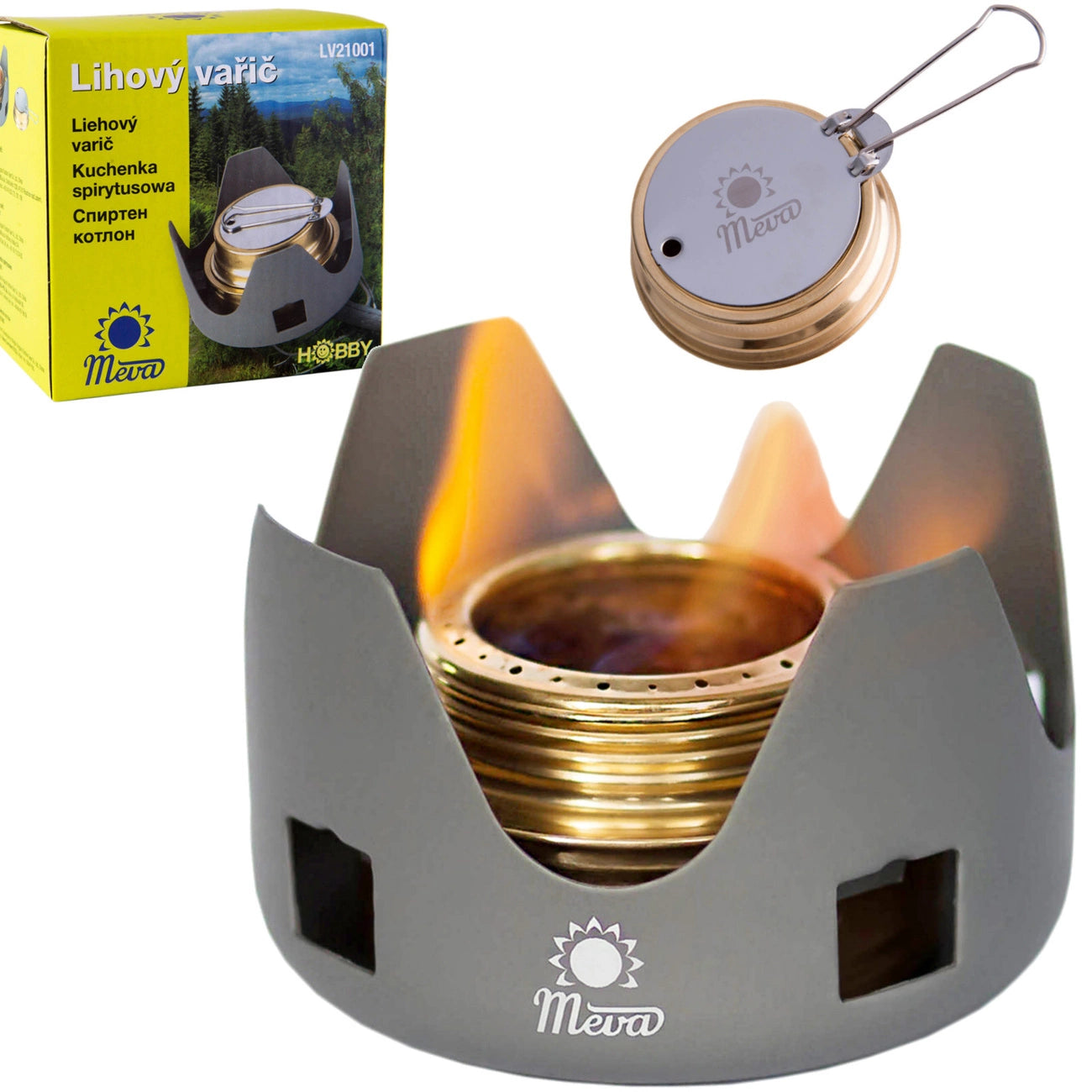 Tourist alcohol stove fueled with ethanol and alcohol MEVA_0