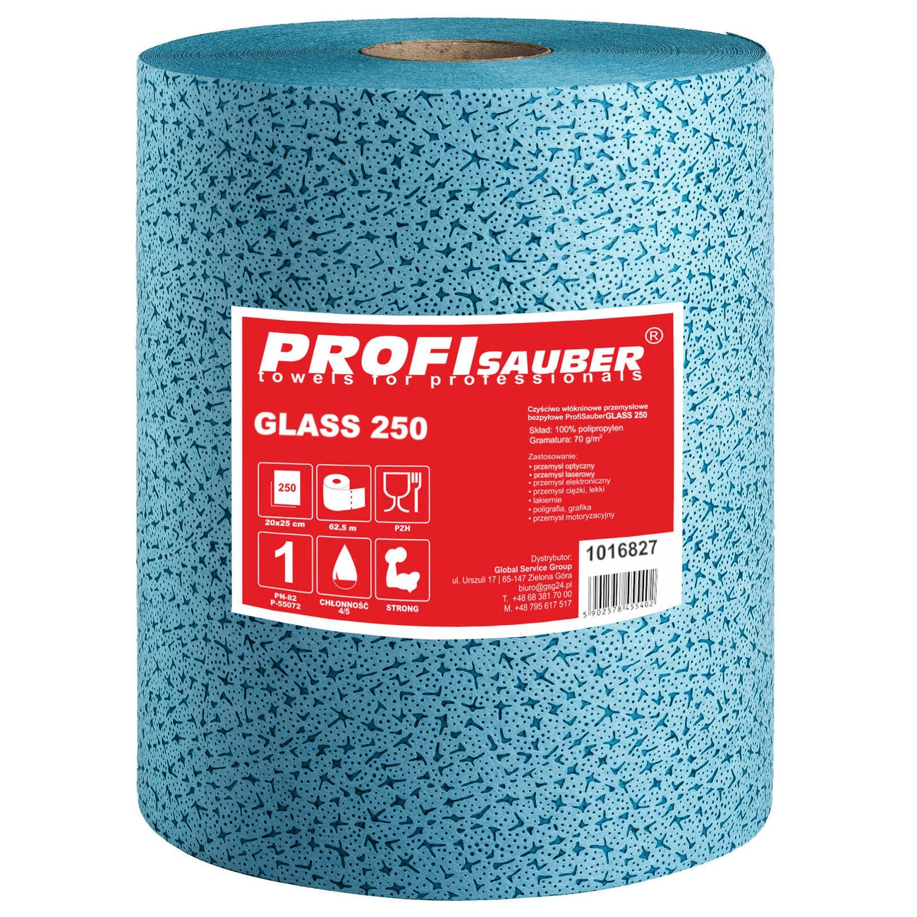 Dust-free non-woven cleaning cloth for glass optics GLASS 250_0