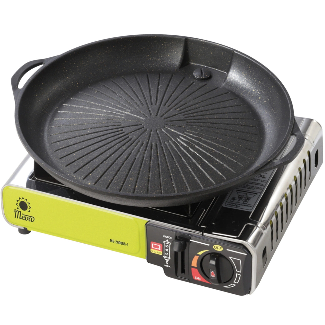 Grill grate and grill pan for a gas camping stove and grill_0
