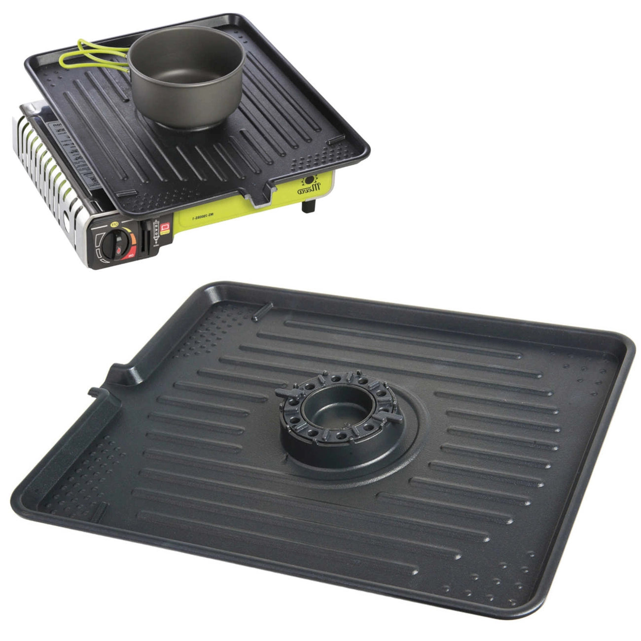 Grill grate for a gas camping stove with a CAST IRON burner function_0