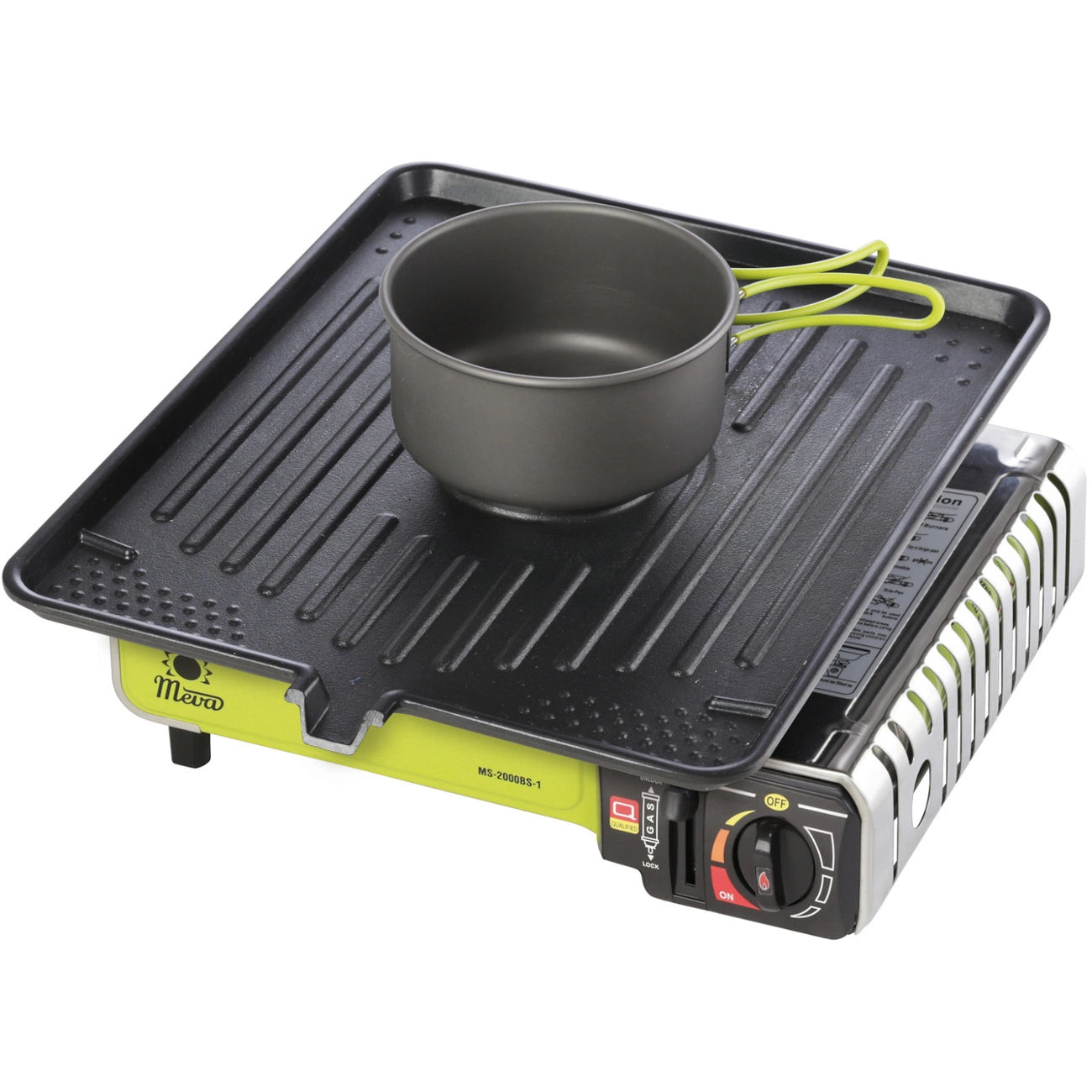 Grill grate for a gas camping stove with a CAST IRON burner function_2