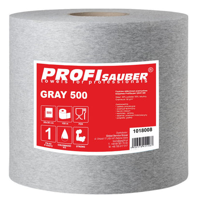 Gray nonwoven industrial cleaning cloth ProfiSauber GRAY 500_0