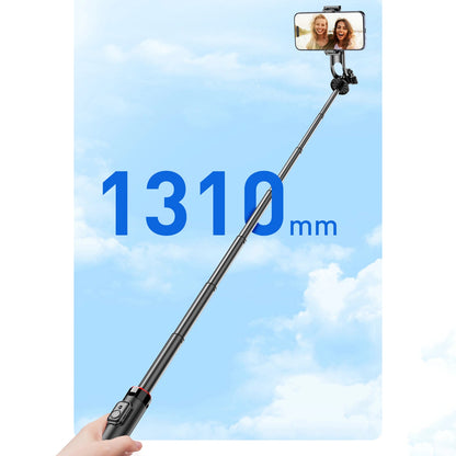 Selfie stick WC1Y2S 1.3m aluminum alloy telescopic tripod with phone holder - black_11