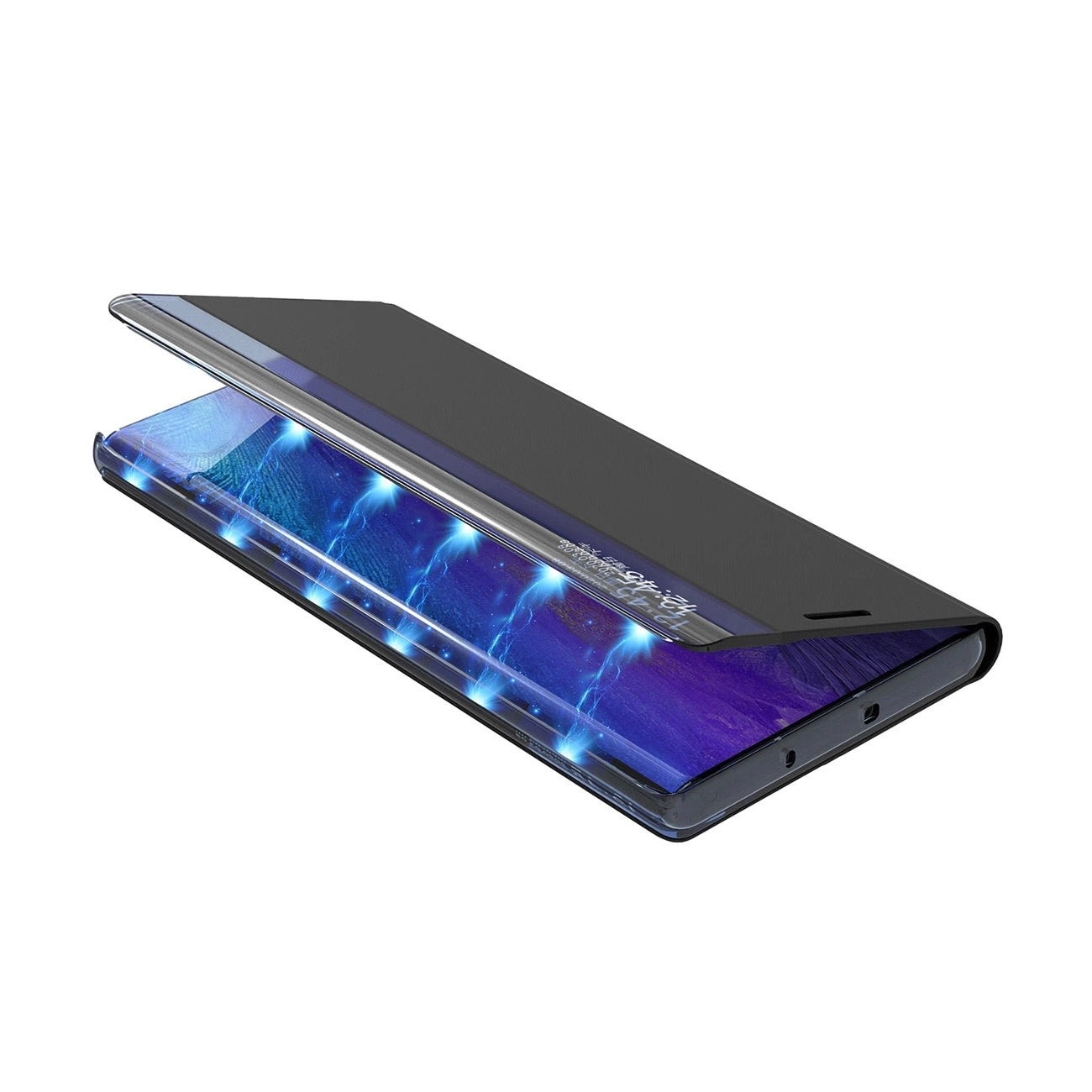 New Sleep View Case with flap and stand for Samsung Galaxy A55 - blue_4