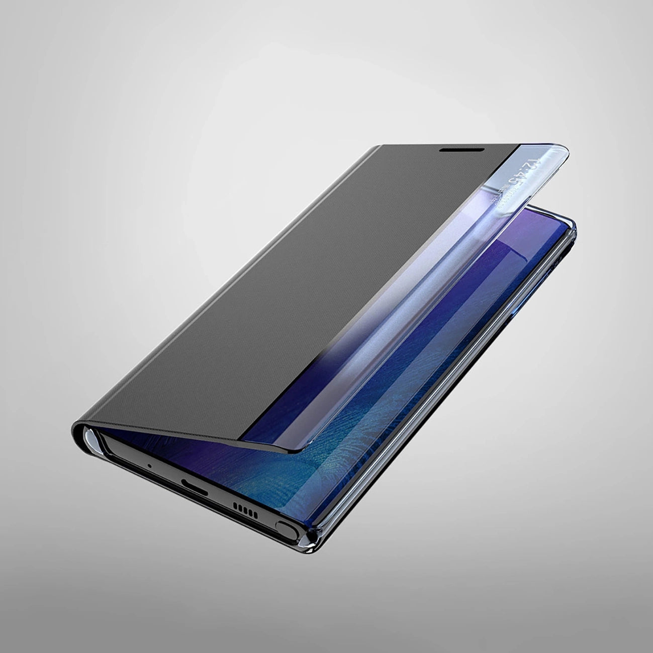 New Sleep View Case with flap and stand for Samsung Galaxy A55 - blue_6