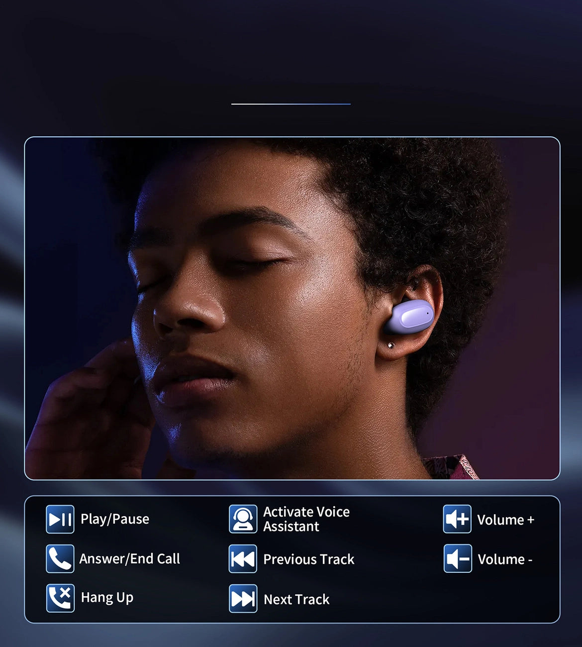 Choetech MEMS wireless TWS Bluetooth 5.3 headphones - purple_7