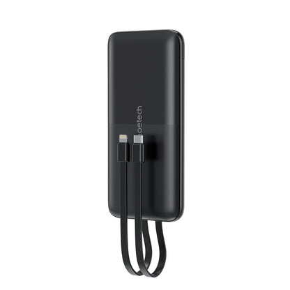 Powerbank Choetech B654 10000mAh 22.5W USB-A / USB-C / micro USB with built-in USB-C / Lightning cable - black_0