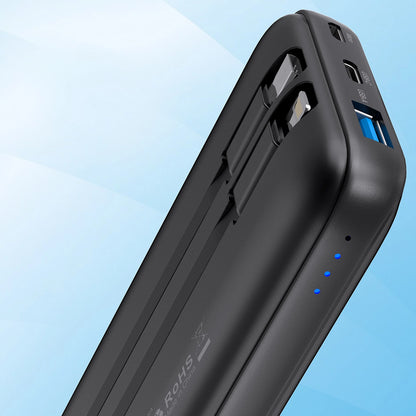 Powerbank Choetech B654 10000mAh 22.5W USB-A / USB-C / micro USB with built-in USB-C / Lightning cable - black_9