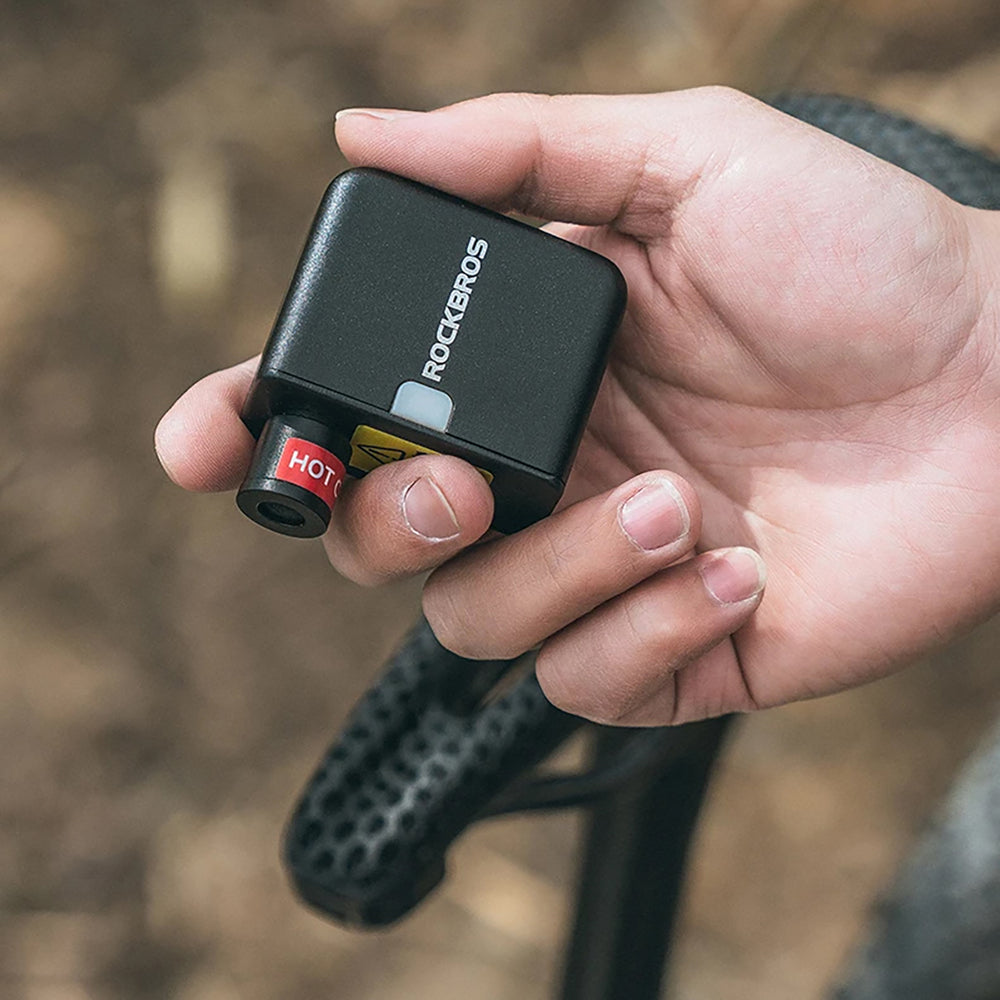 Rockbros 42320008001 Mini Electric Bicycle Pump for Schrader / Presta Valves 100PSI - Black_6