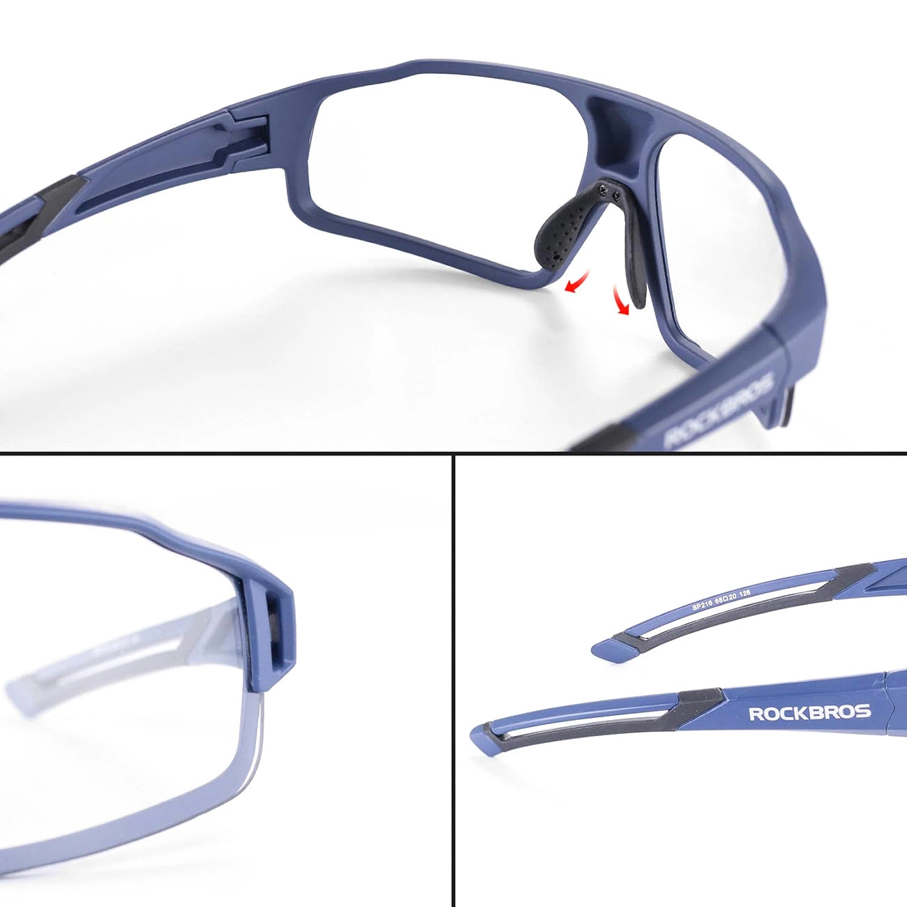 Rockbros SP216BL photochromic UV400 cycling glasses - blue_3