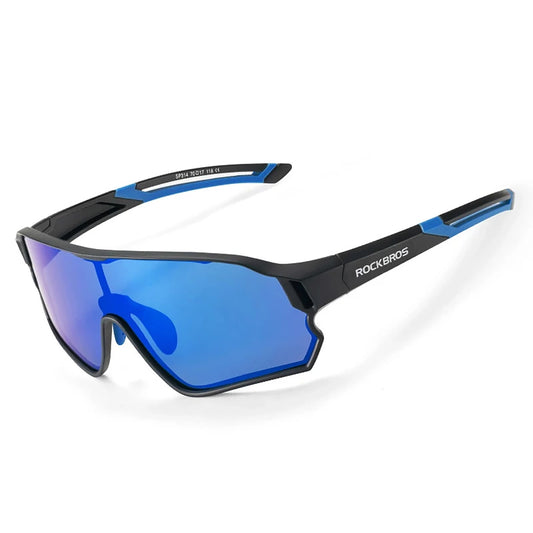 Rockbros 14110009001 polarized cycling glasses for children 8-14 years old - black and blue_0