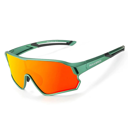 Rockbros 14110009002 polarized cycling glasses for children 8-14 years old - green_0