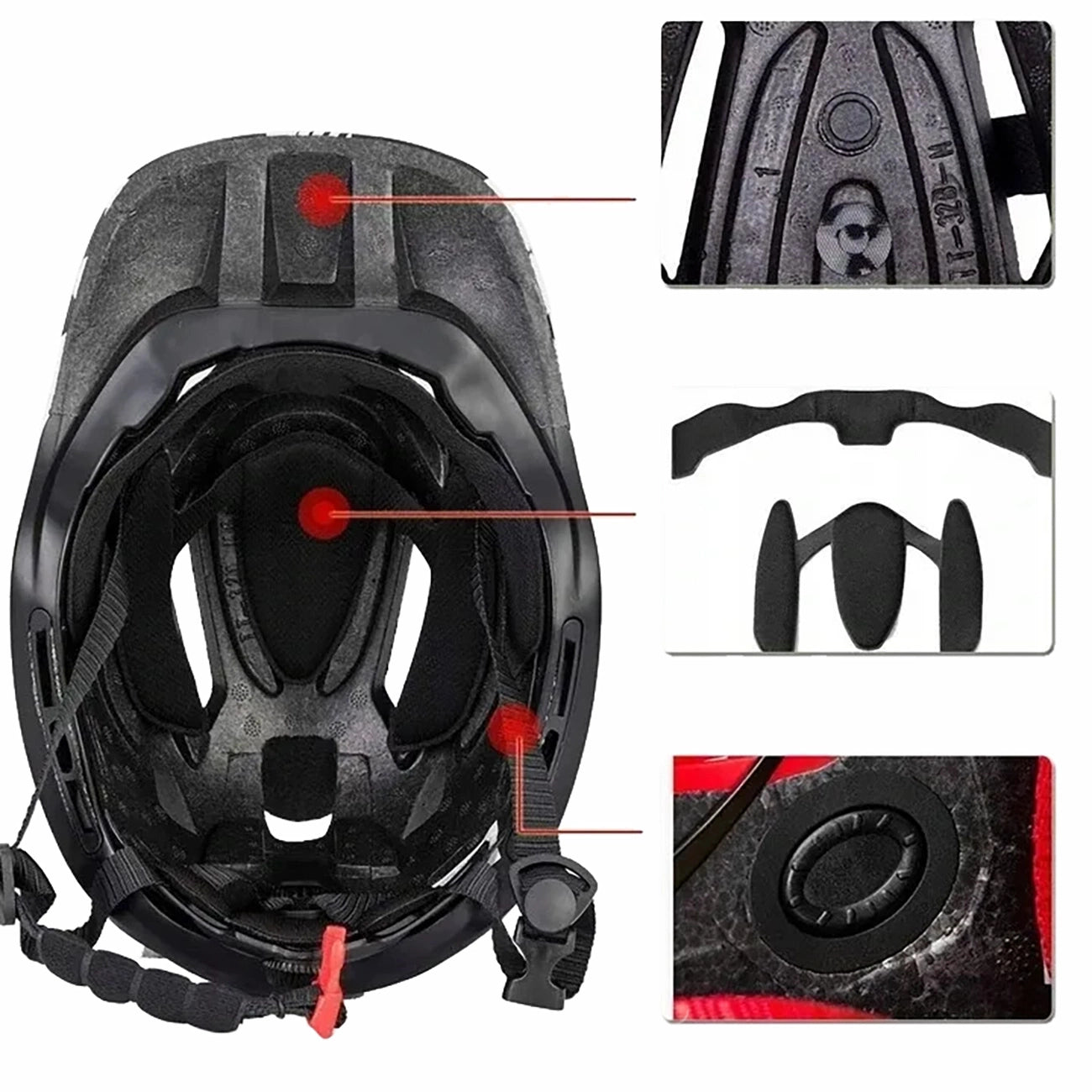 Rockbros TT-32SBPP-M children&#39;s bicycle helmet with removable chinbar, size M - purple-pink_2