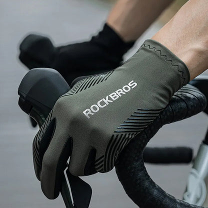 Rockbros 16110006002 shock-absorbing cycling gloves size M - green and black_3