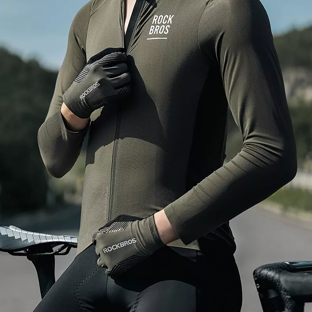 Rockbros 16110006002 shock-absorbing cycling gloves size M - green and black_6