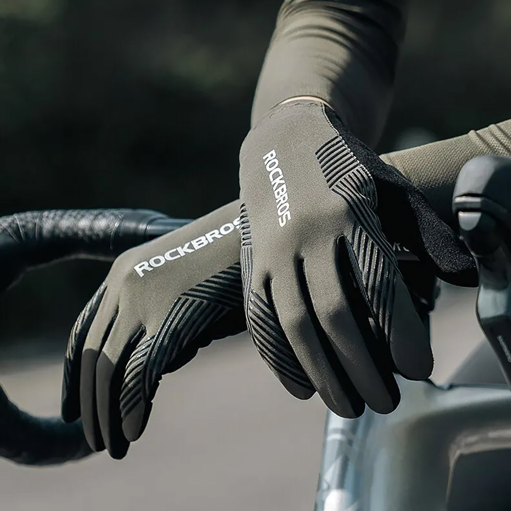 Rockbros 16110006002 shock-absorbing cycling gloves size M - green and black_8