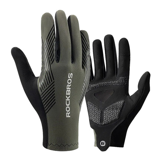 Rockbros 16110006003 shock-absorbing cycling gloves size L - green and black_0