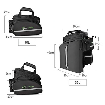 Rockbros A6-03BK bicycle bag for trunk 35 l with fold-out pockets - black_8