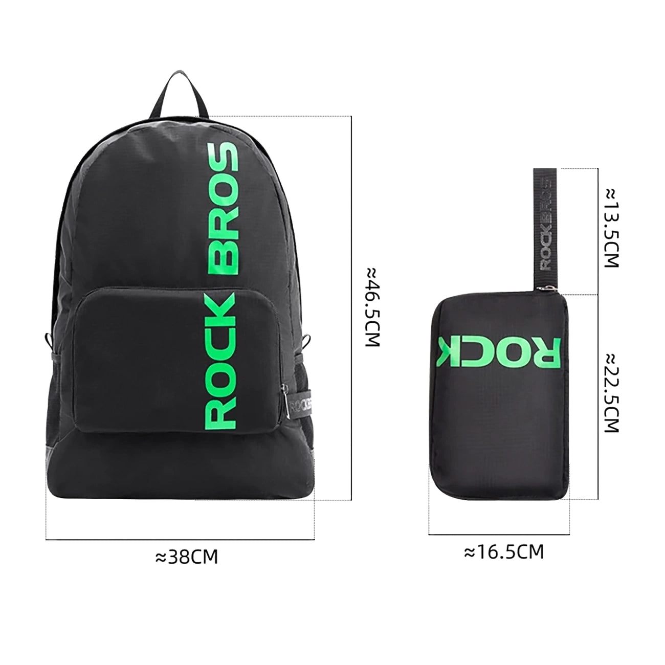 Rockbros H10-BK sports foldable backpack 18 l - black_16