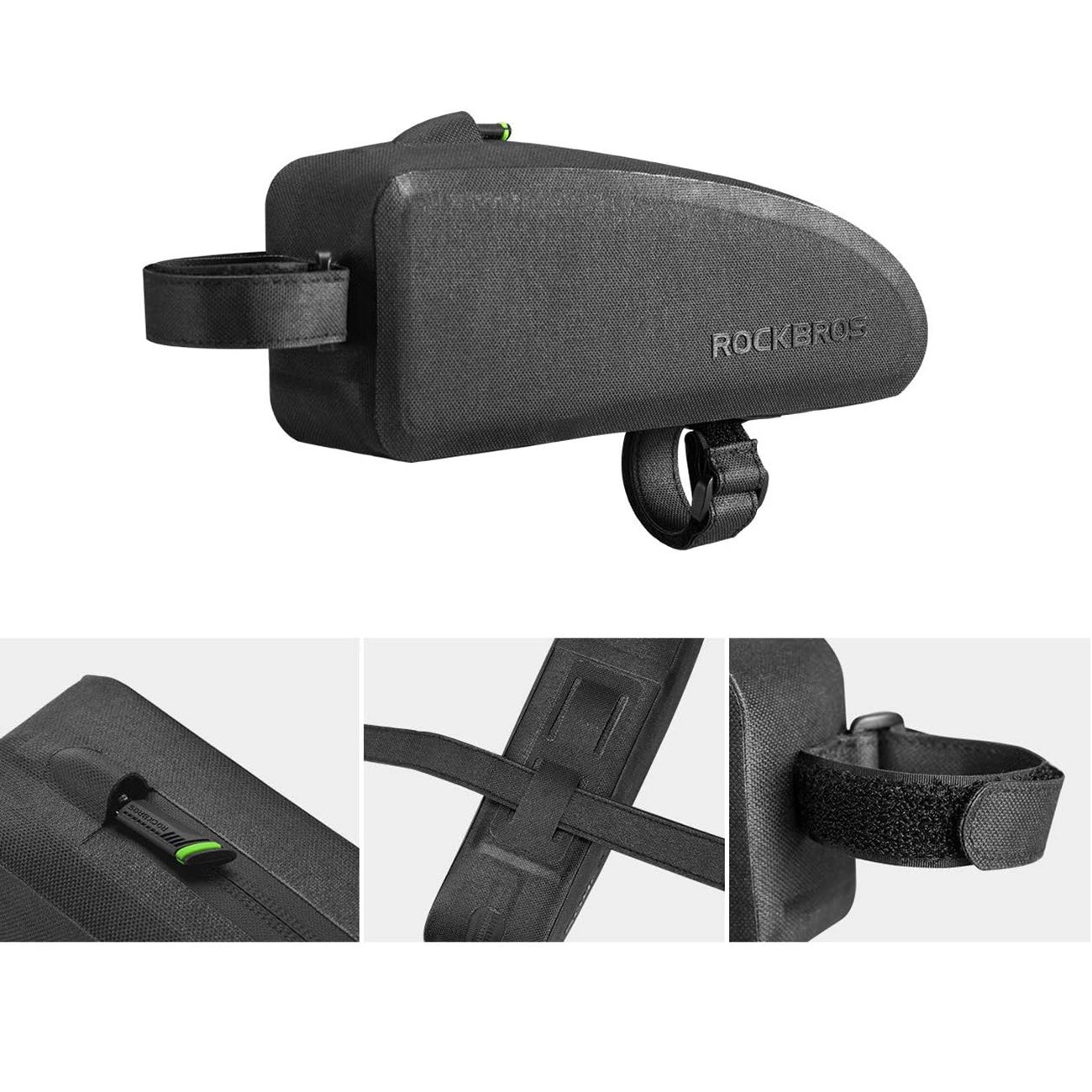Rockbros AS-019 bicycle frame bag waterproof 1.5 l - black_2