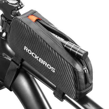 Rockbros 039BK bicycle frame bag 1 l with braid - black_9