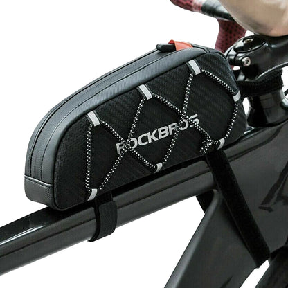 Rockbros 039BK bicycle frame bag 1 l with braid - black_1