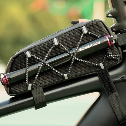 Rockbros 039BK bicycle frame bag 1 l with braid - black_3