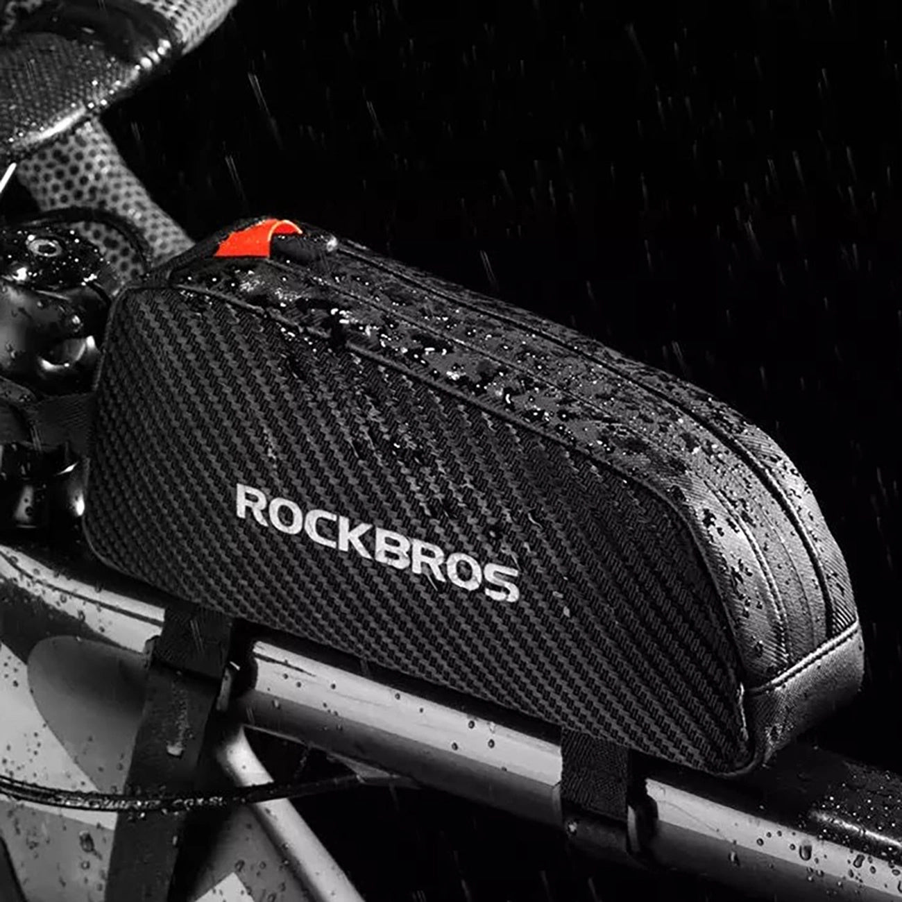 Rockbros 039BK bicycle frame bag 1 l with braid - black_7